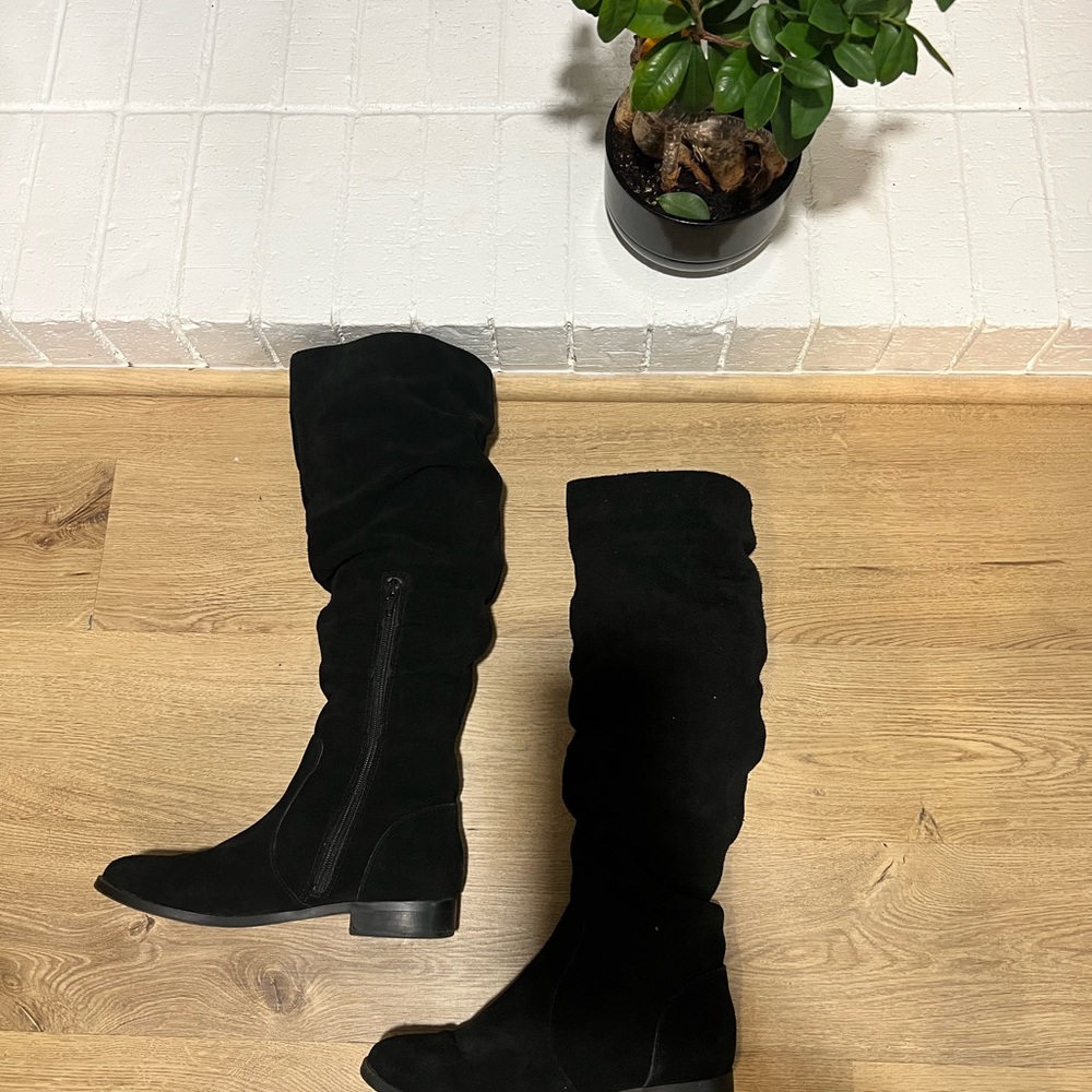 Steve Madden Black Beacon Heeled Boots